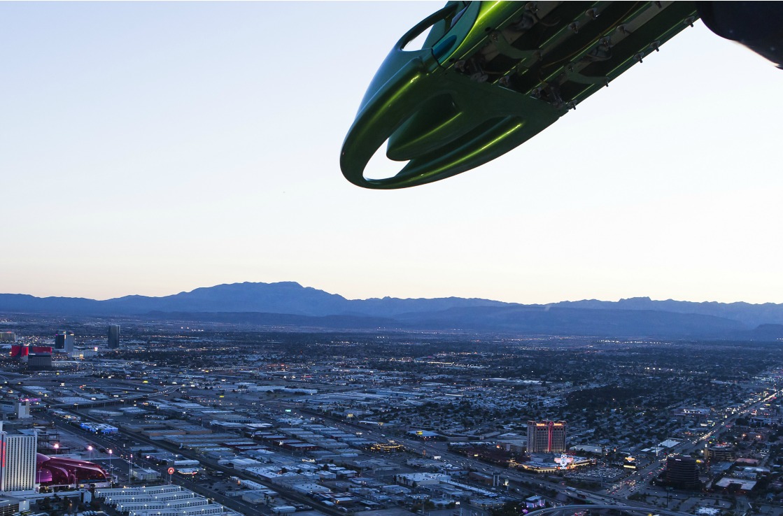 Blick von der Spitze des Stratosphere Hotel in Las Vegas